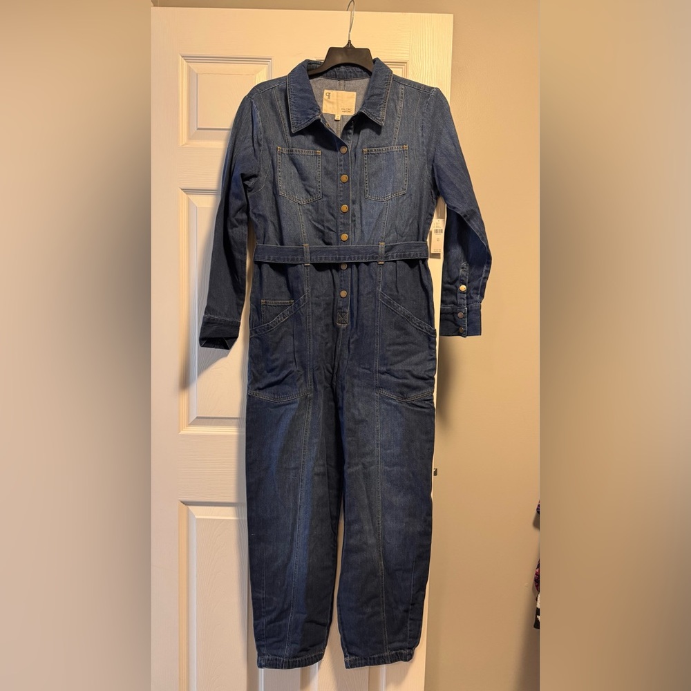 Pilcro Blue Jumpsuit Straight Leg